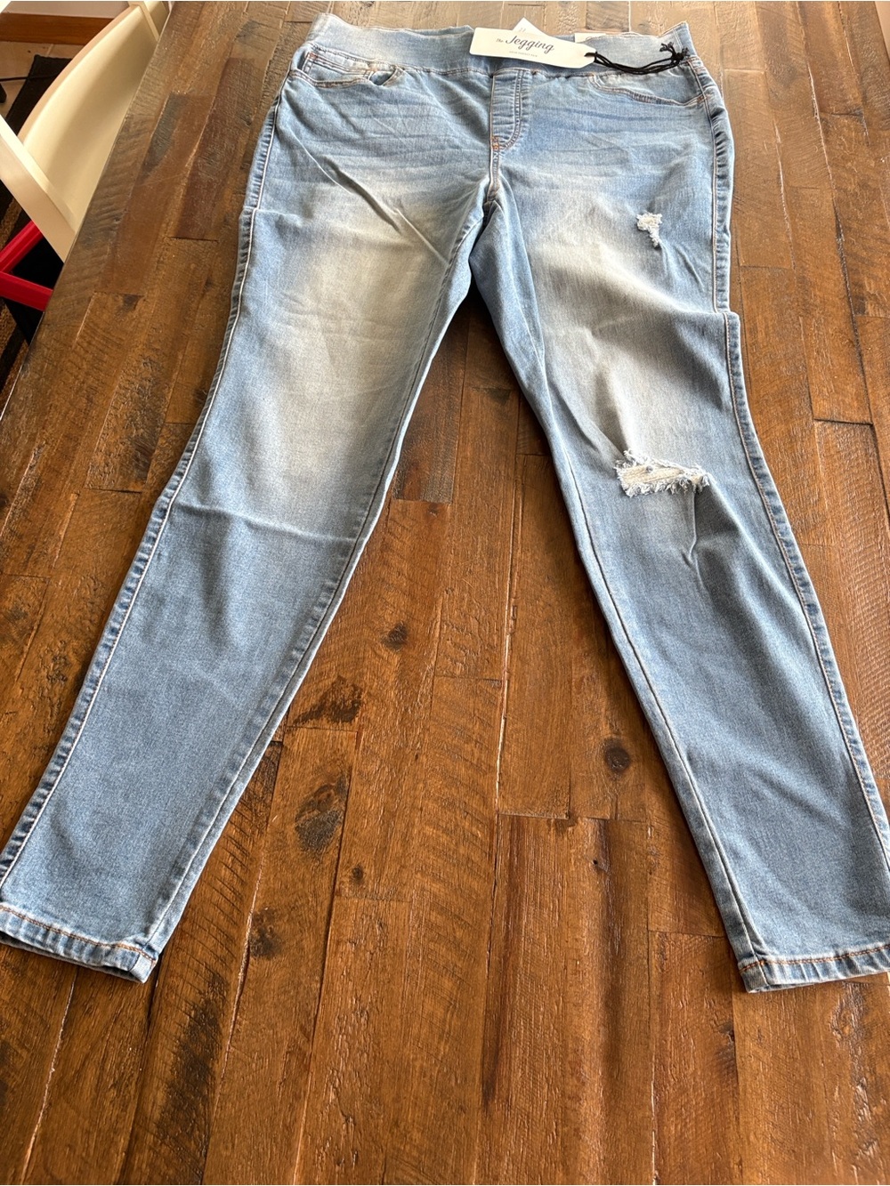 Light Blue Distressed Women’s Jeggings - Slim Stretch Fit